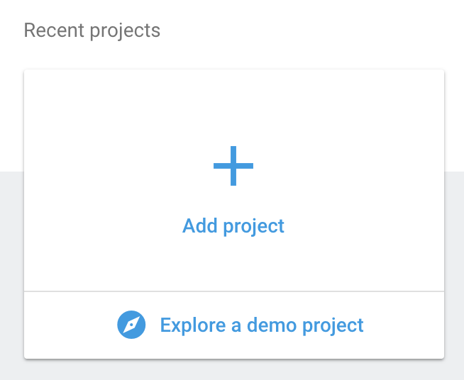 Create new Firebase project