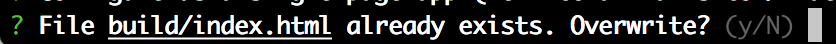 File exists warning