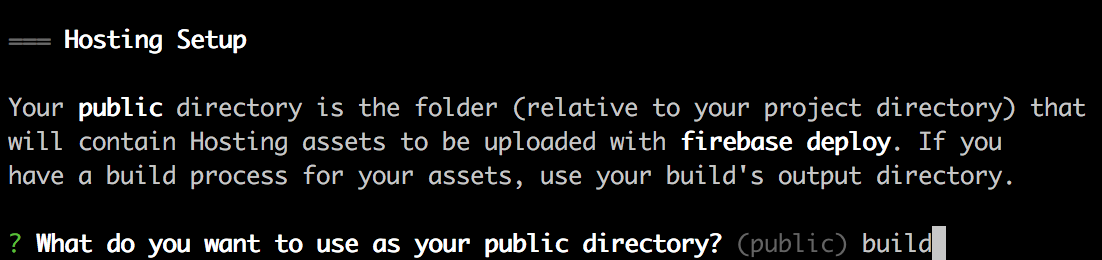 Selecting project directory